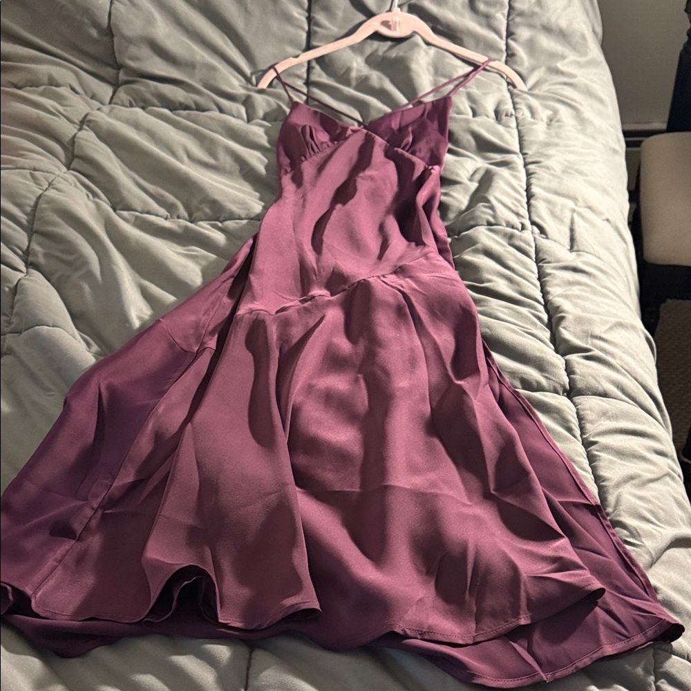 Banana Republic Backless Plum Dress NWT